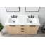 Ensemble de meuble-lavabo double 60 po Charlyann-731392864
