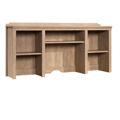 Shabby Chic Brown avec trois tablettes réglables pour les espaces de travail et de bureau organisés, bois d'ingénierie, salon facile à assembler, bureau à domicile, construction, gestion des câbles