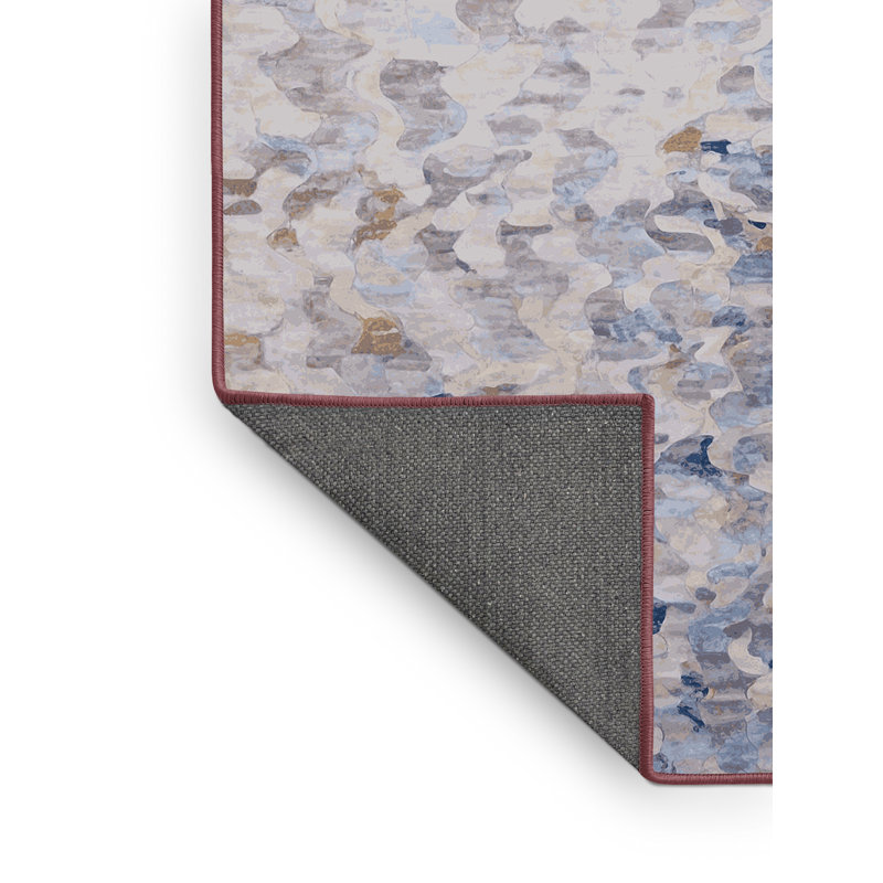 Tapis beige soyeux et moelleux, Tapis de couloir 2 pi x 5 pi
