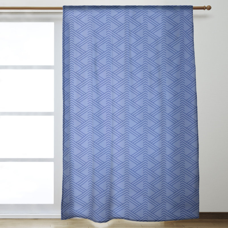 Jordao Room Darkening Curtain Single Panel, Blue