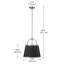 Lustre 2 lumières Novogratz X Globe Riley, laiton antique, abat-jour en tissu noir