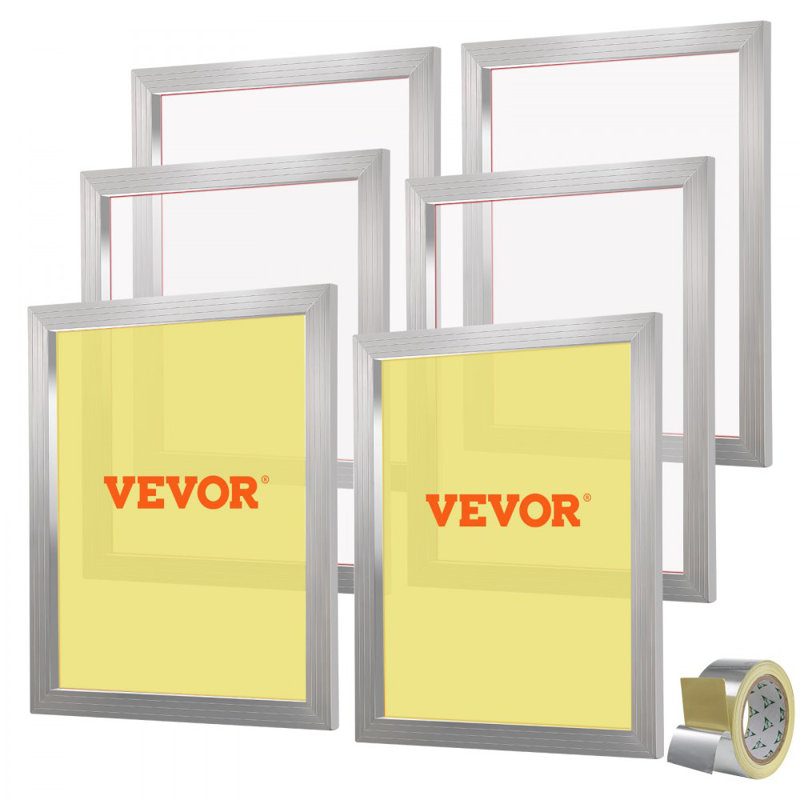 Trousse de sérigraphie, cadres de sérigraphie en aluminium, cadre de sérigraphie 20 po x 24 po avec filet de protection de 304 points, filet de nylon haute tension et ruban d'étanchéité pour l'impression de t-shirts