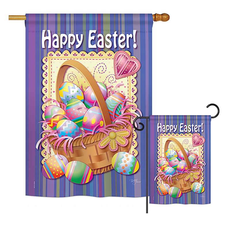 Double Sided Polyester Easter Flag Set