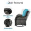 Chaise berçante en osier avec coussins Schutt-930604796