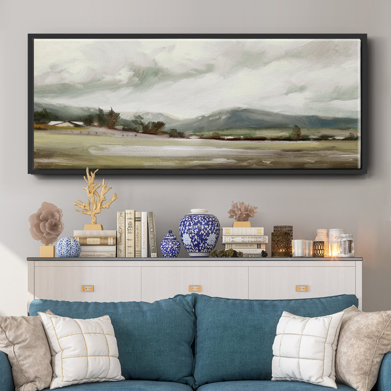 Big Sky Valley- Framed Canvas, 24" H x 60" W
