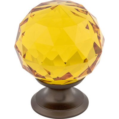 Clear Crystal 1 3/8" Diameter Round Knob