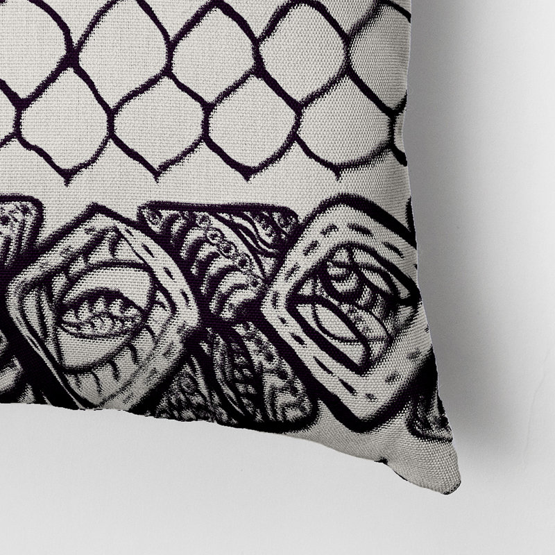 Housse et insert de coussin carré en coton, 20 po X 20 po, Violet