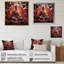 Art bouddhiste indien rose et doré-827751481-827751480