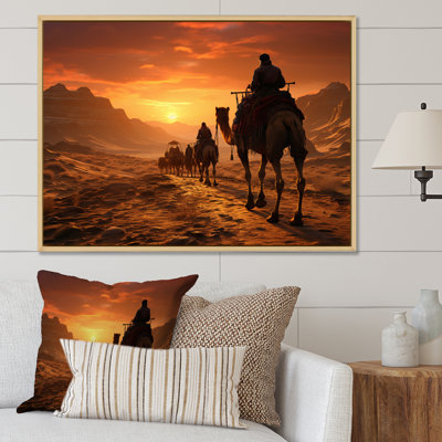 Asian Art Silk Road, reproduction d'art sur toile encadrée