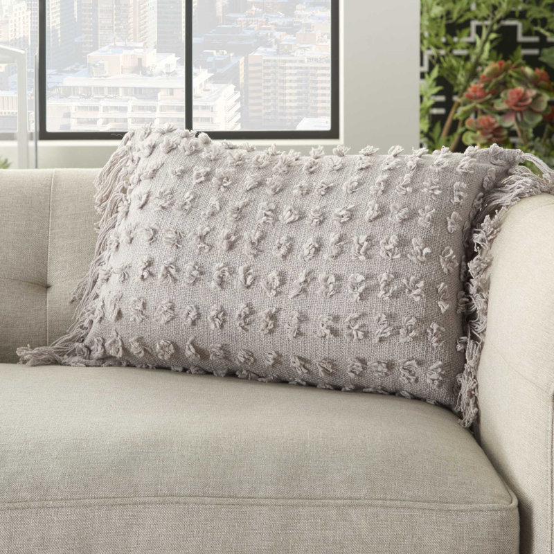 Coussin Tassel, Kaki, H 20 po x l 14 po