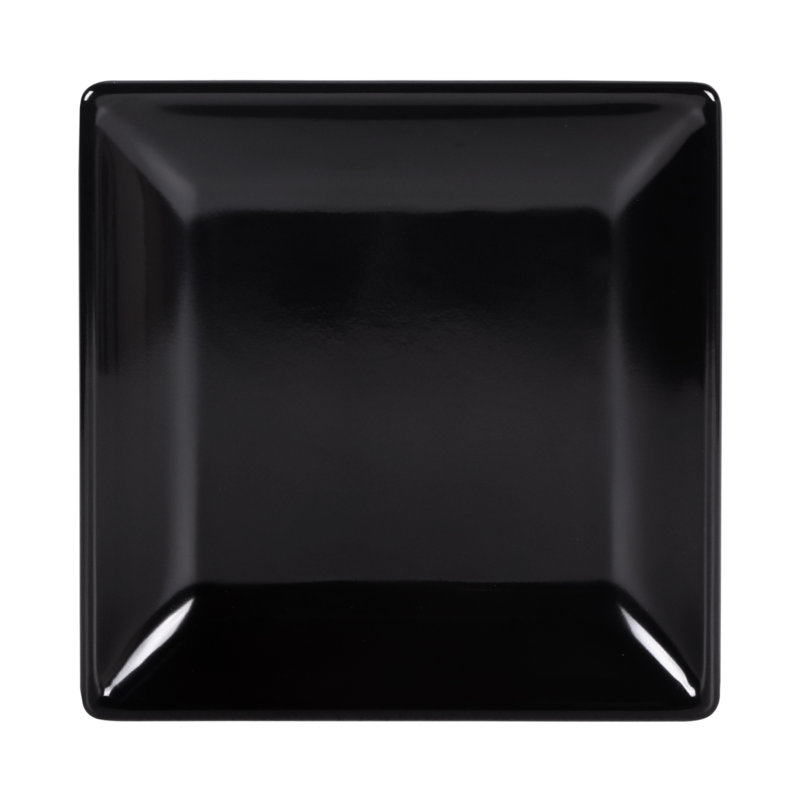 Plaque de hors-d’œuvres en mélamine 7", Noir