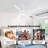 60 In. 5 Aluminium Blades Indoor Led Ceiling Fan With Remote, Smart ceiling fan-78138688