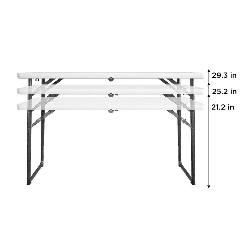 Manahal 2 Person Height Adjustable 24.8'' L Training Table