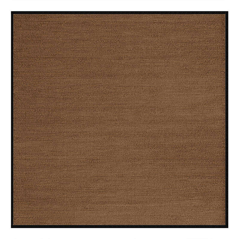 Machine Washable Solid Brown Area Rug, Square 3'