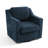 Bronnen Big And Wide Upholstered Navy Cushion Swivel Armchair with Removable Back and Seat Cushion-114039243