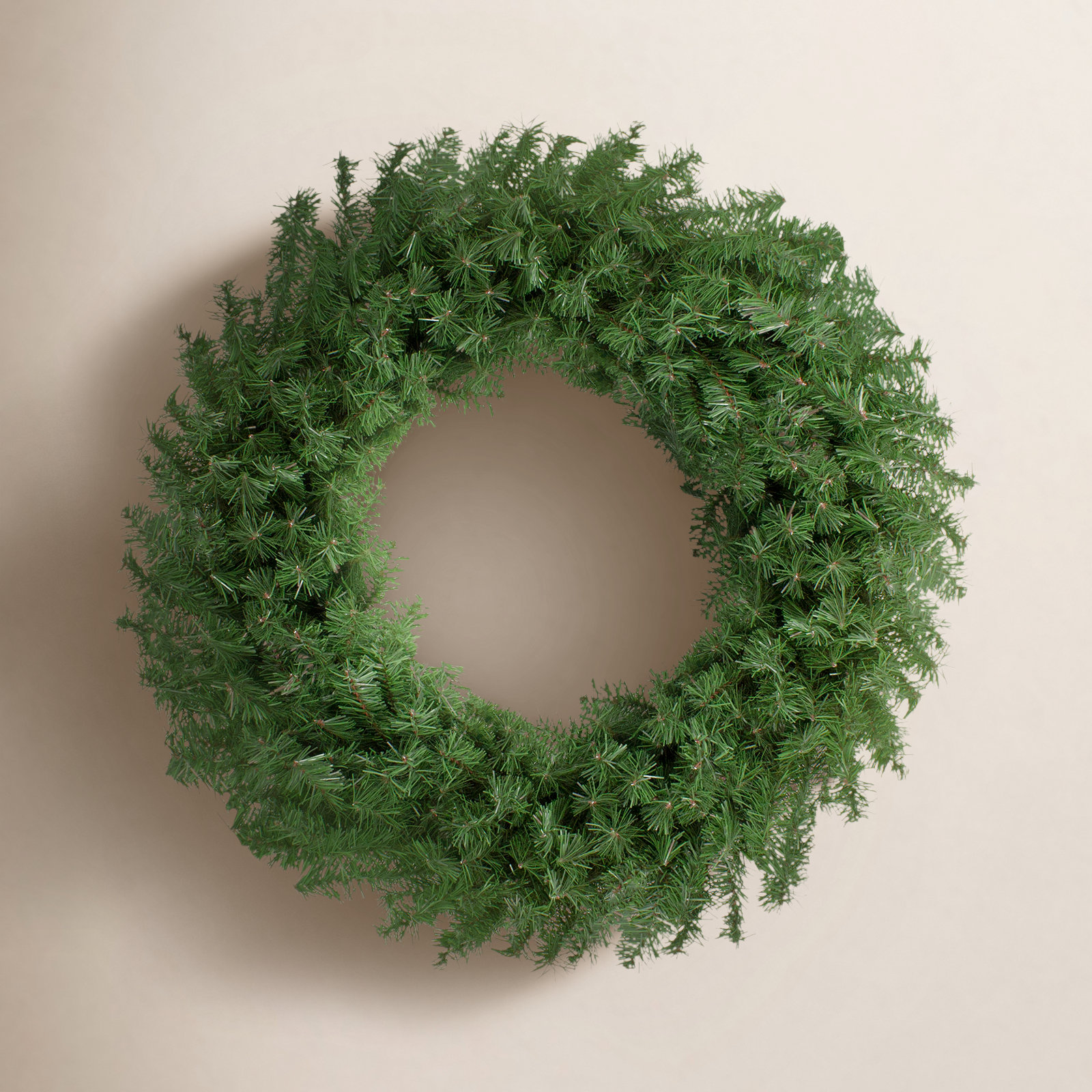 Northlight Seasonal Canadian 48" Pine Wreath, Green, 30" W x 30" H x 6" D