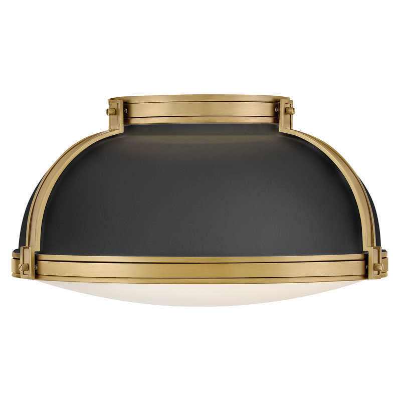 Hinkley Barton Medium Flush Mount, Gold, Black