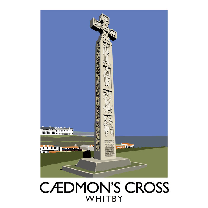 Caedmons Cross by Richard O'Neil - Print, 40 cm H x 30 cm W x 1 cm D, No Frame
