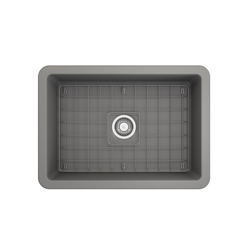 26.75'' L Kitchen Sink, Matte Gray