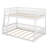 Wood Full XL Over Queen Bunk Bed With Ladder And Guardrails