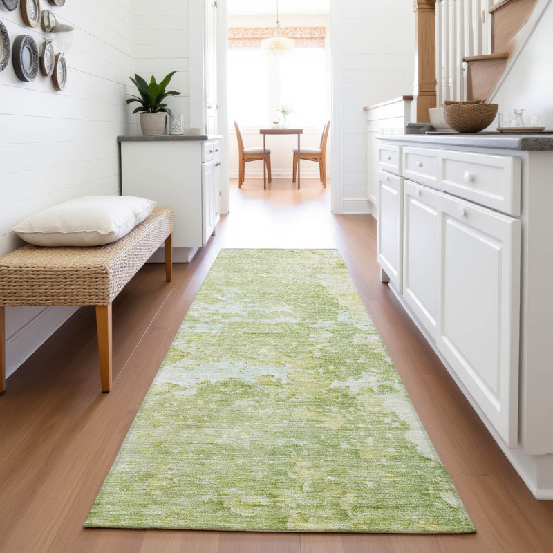 Premium Machine Washable Larock AMF1234 Abstract Rug, Runner 2'3" x 7'6"