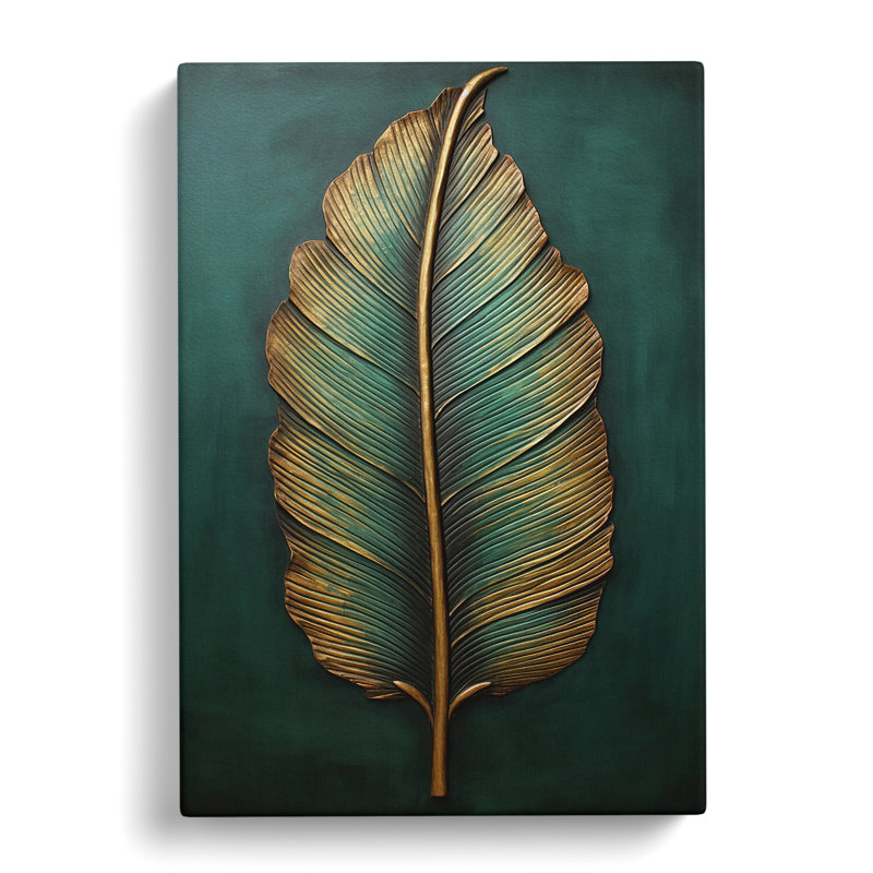Palm Leaf Classicism No.2 - Wrapped Canvas, 76cm H x 50cm W x 3cm D