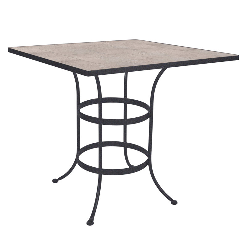 Tables Outdoor Square Bar Table, Graphite, Summit Gray