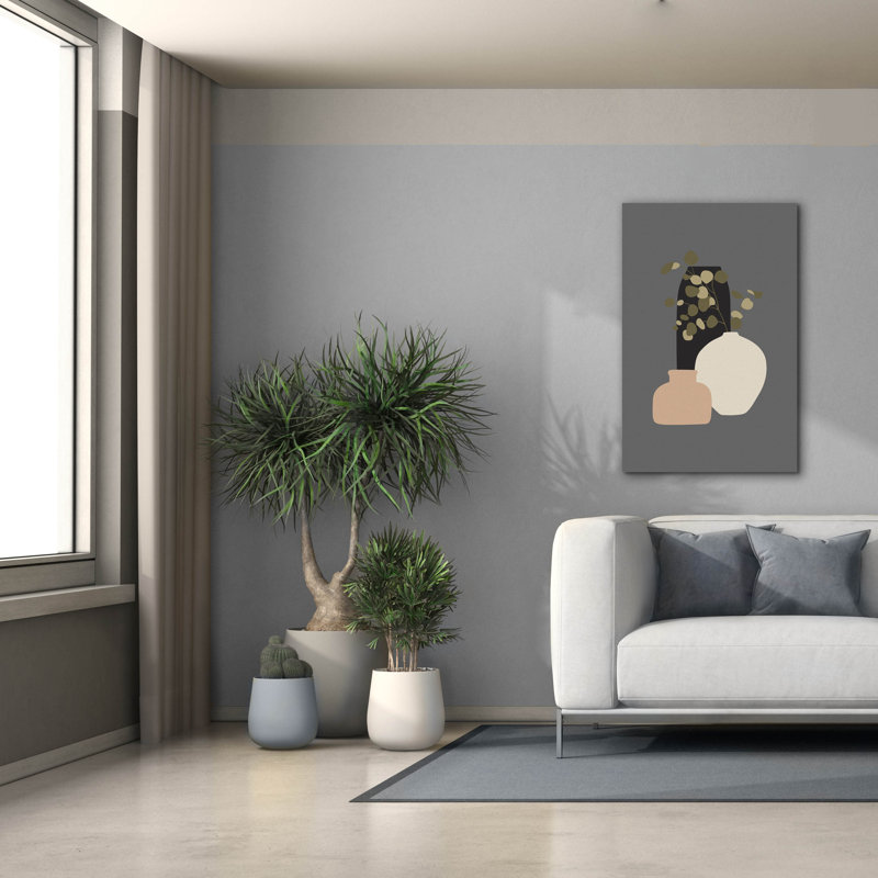 «Three Vases 3» par Incado, art mural sur toile, H 40 po x l 26 po x P 1,5 po