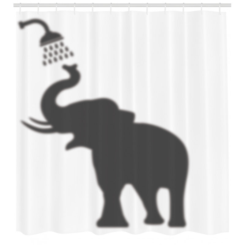 Animal Print Shower Curtain with Hooks Included, 70" H x 69" W
