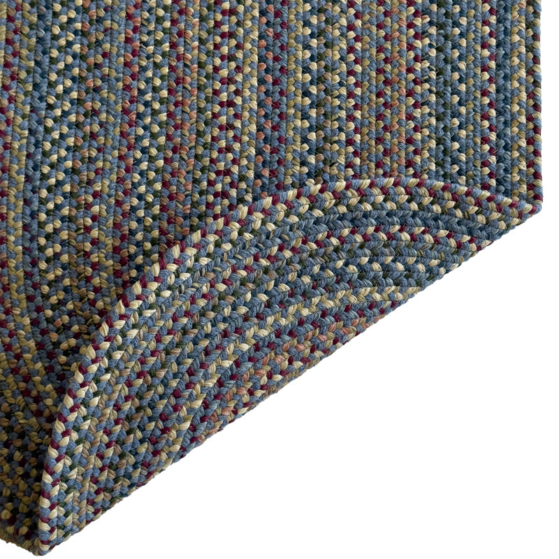 Tapis d'intérieur réversible et multicolore en nylon tressé, polyester et laine Walnut Cove