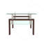 Table basse rectangulaire en verre, table basse transparente, tables d'appoint modernes pour le salon, meubles de salon