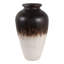 Vase rond rustique haut pour la décoration intérieure, vase de table décoratif en terre cuite, 63,5 cm (25 pouces), brun et blanc