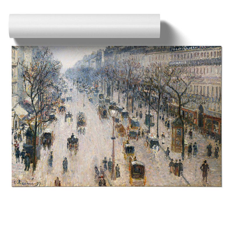 Boulevard Montmartre by Camille Pissarro - Frameless Print, 30cm H x 42cm W x 0.1cm D