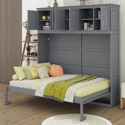 Nohealani Murphy Bed Wall Bed With Top Cabinets