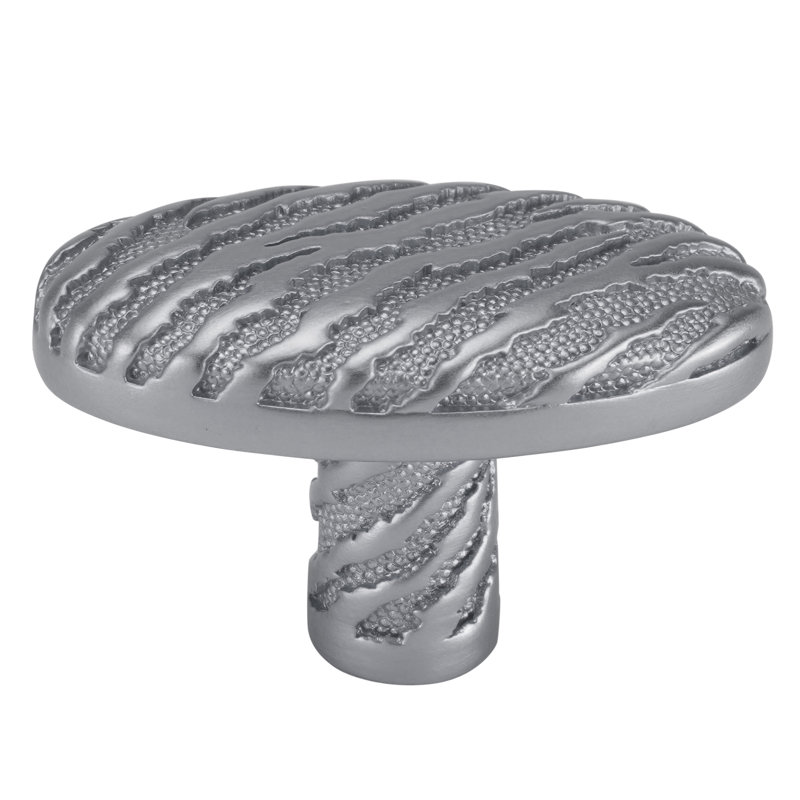 edgar berebi adora oval knob in matte black plate, Satin Nickel