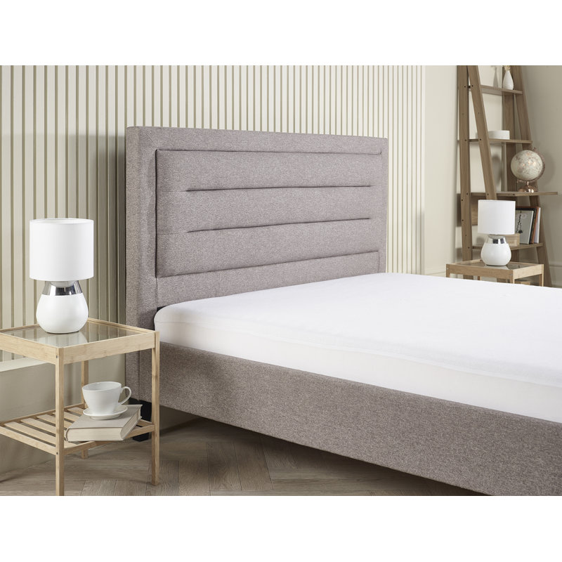 Kovi Upholstered Bed, Double (4'6) [145 x 207 cm], Grey
