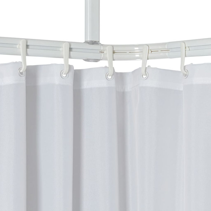 Sealskin Shower Curtain Rail Set Easy-Roll, White
