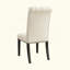 Ensemble de 2 chaises d'appoint rembourrées en tissu, beige et noir fumé