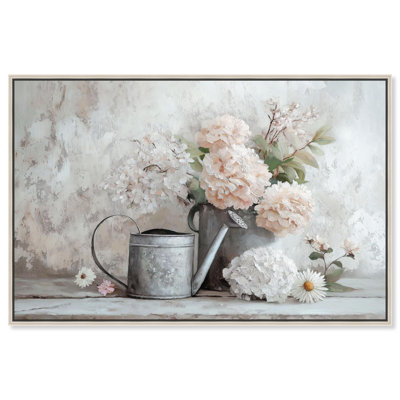 Décoration murale Can and White Blooms Canvas Farmhouse par Art Remedy