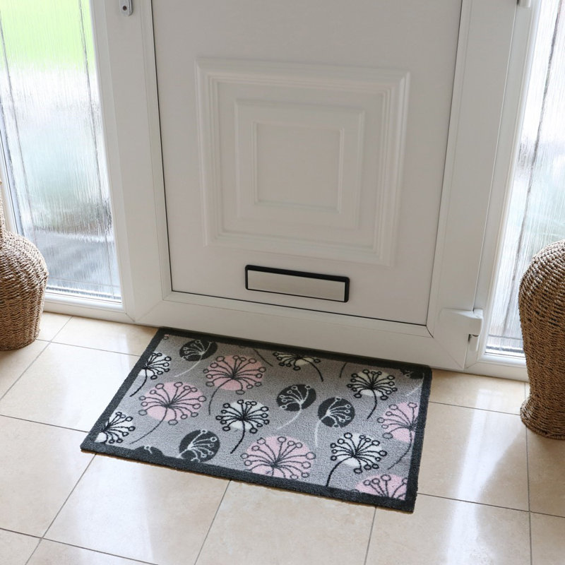 Non-Slip Floral Indoor Doormat, Rectangle 50cm W x 75cm L