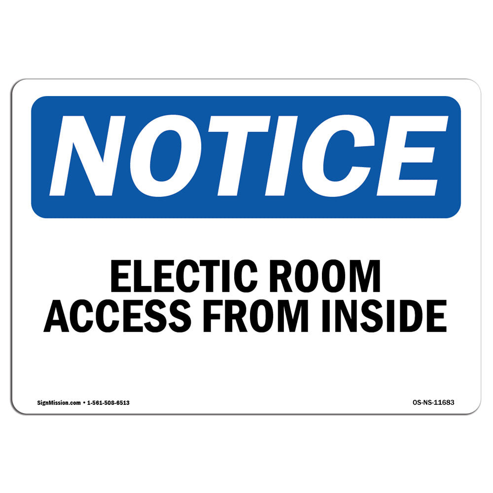 SignMission Electrical Room Access from Inside Sign Wayfair
