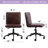 Faux Leather Mid Back Swivel Computer Task Desk Chair-91696633-101109633