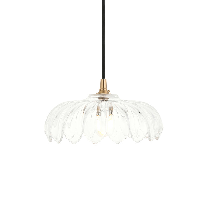 1 - Light Brushed Brass Pendant, Black