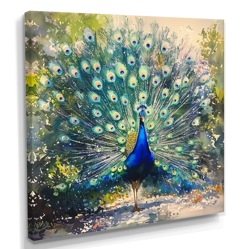 Art mural Hammack Peacock In Full Show III - oiseau, H 30 po x l 30 po, Toile tendue, Ne s’applique pas