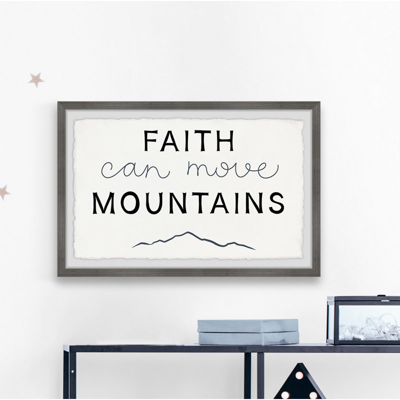 «Faith Can Move Mountains», reproduction d'art sur papier, H 8 po x l 12 po x P 1,5 po