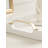 Wooden Rectangle Tray with Metal Handles