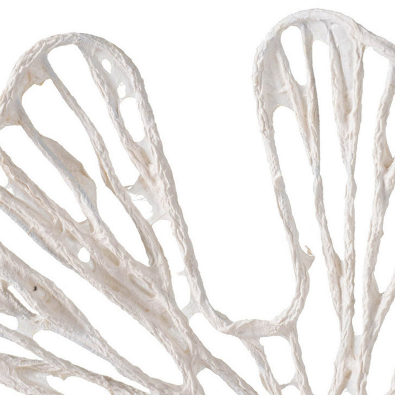 15.7" W X 16.1" H, White Botanic Breeze Modern Leaf Wall Art Decor, 16.1" H x 15.7" W x 2" D