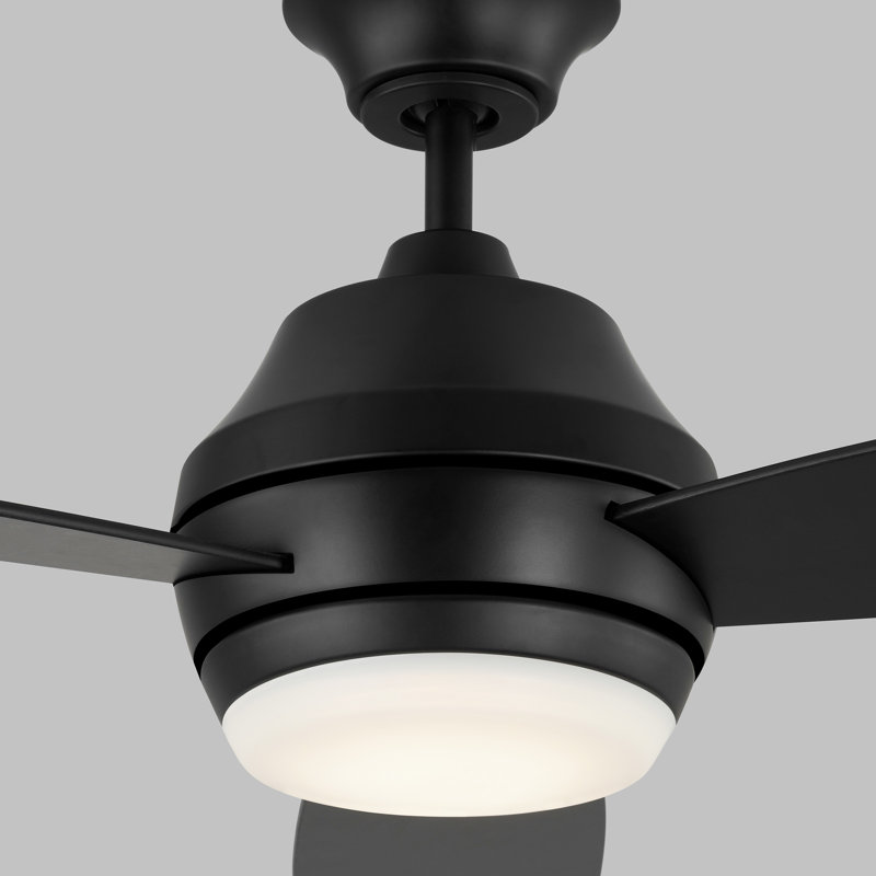 Rivers 52'' Ceiling Fan with LED Lights, Midnight Black, Midnight Black
