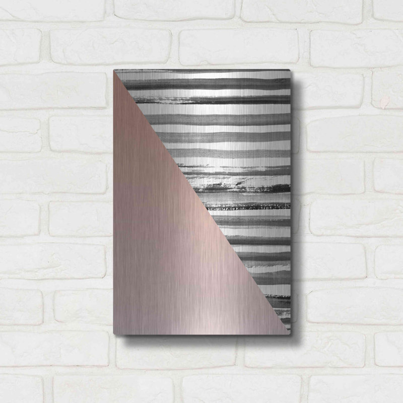 Ivy Bronx «Triangle 1» par Design Fabrikken, art mural en métal, H 16 po x l 12 po