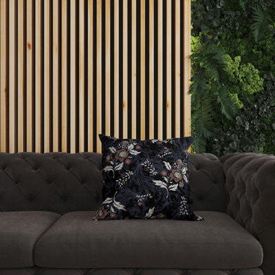 Coussin décoratif intérieur / extérieur à motif floral Meadow Strokes